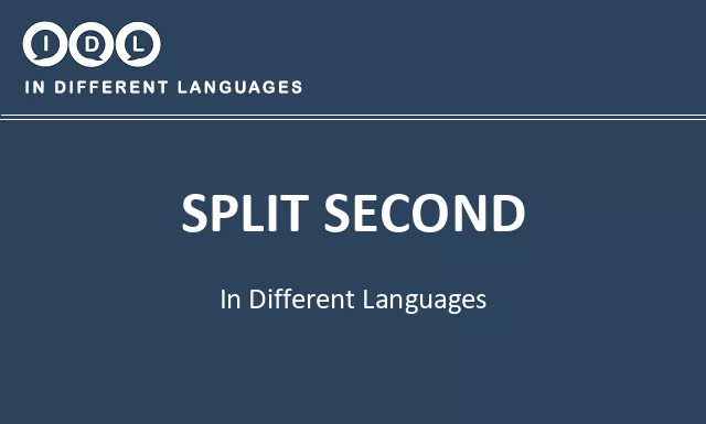 Split second in Different Languages - Image