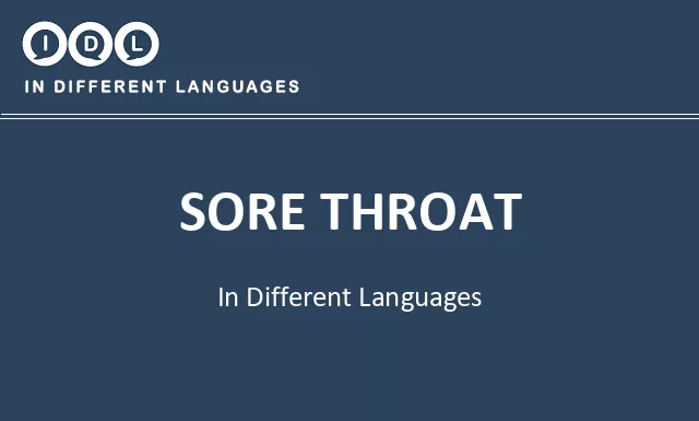 Sore throat in Different Languages - Image