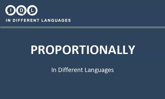 Proportionally in Different Languages - Image