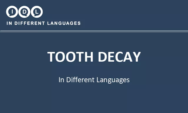 Tooth decay in Different Languages - Image