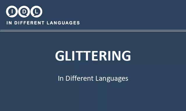 Glittering in Different Languages - Image