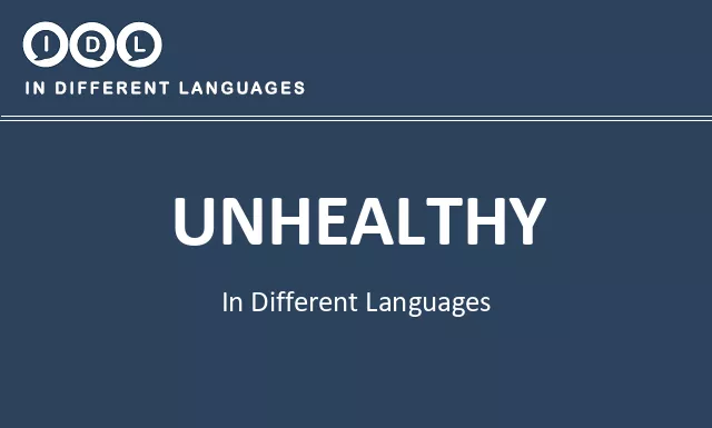 Unhealthy in Different Languages - Image