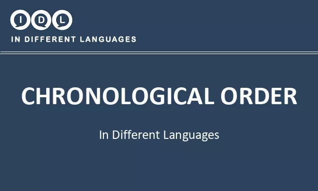 Chronological order in Different Languages - Image