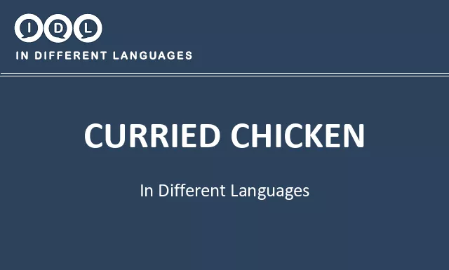 Curried chicken in Different Languages - Image