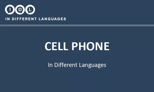 Cell phone in Different Languages - Image