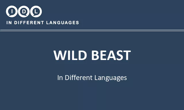 Wild beast in Different Languages - Image