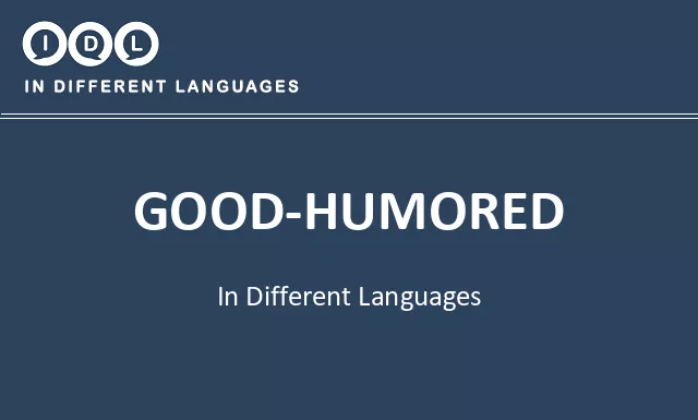 Good-humored in Different Languages - Image