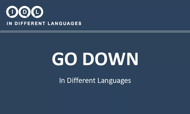 Go down in Different Languages - Image