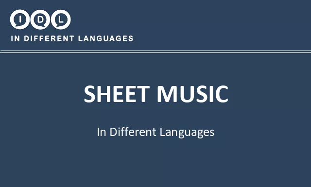 Sheet music in Different Languages - Image