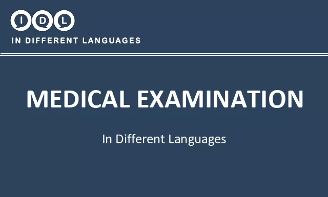Medical examination in Different Languages - Image