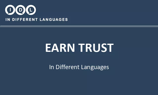 Earn trust in Different Languages - Image