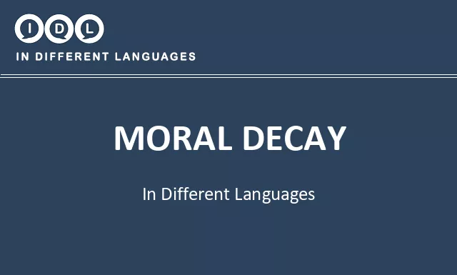 Moral decay in Different Languages - Image