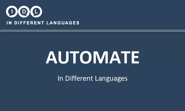 Automate in Different Languages - Image