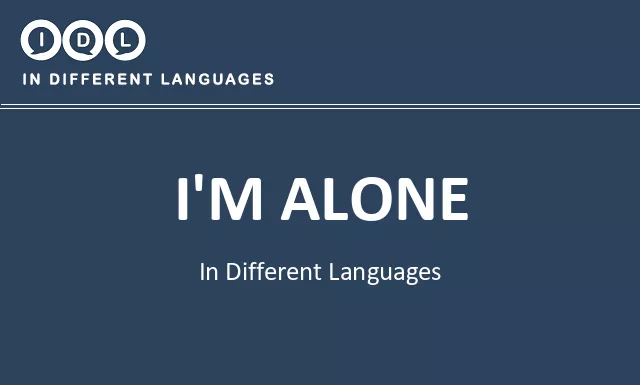 I'm alone in Different Languages - Image