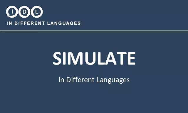 Simulate in Different Languages - Image