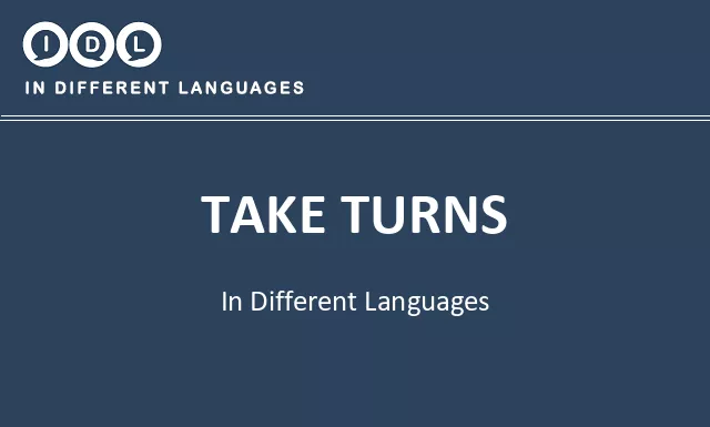 Take turns in Different Languages - Image