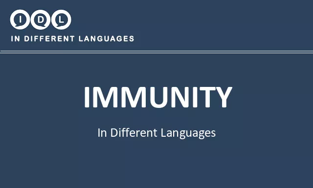 Immunity in Different Languages - Image
