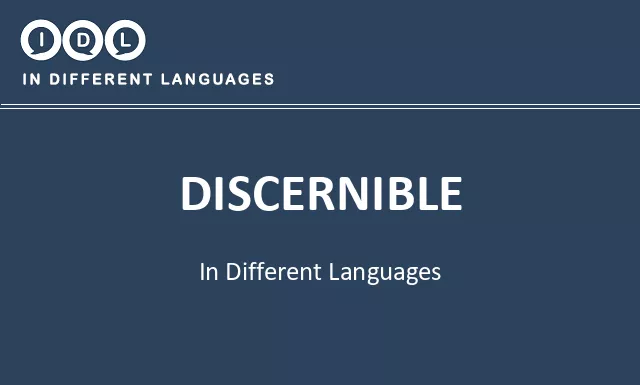 Discernible in Different Languages - Image