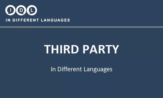 Third party in Different Languages - Image