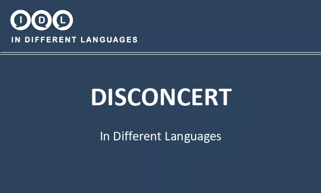 Disconcert in Different Languages - Image