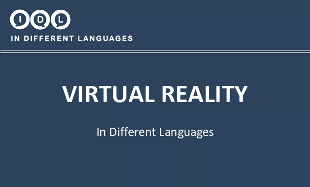 Virtual reality in Different Languages - Image