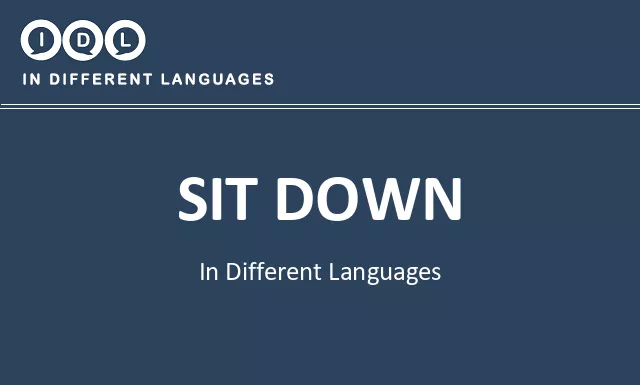 Sit down in Different Languages - Image