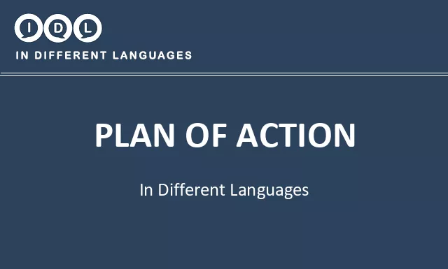 Plan of action in Different Languages - Image