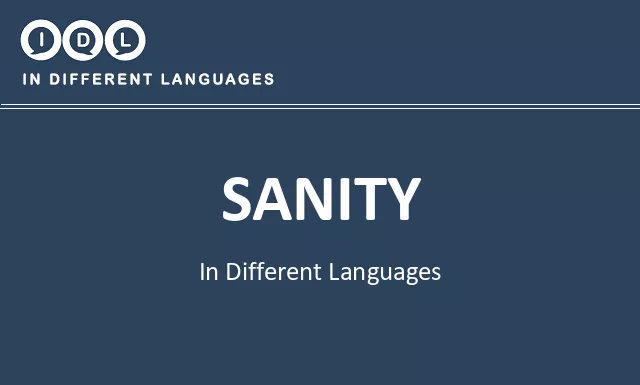 Sanity in Different Languages - Image
