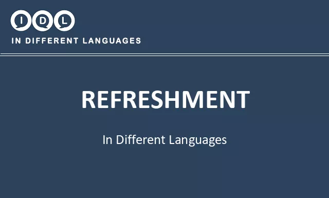 Refreshment in Different Languages - Image