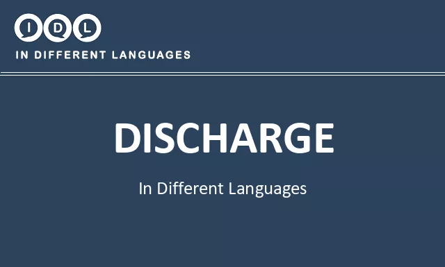 Discharge in Different Languages - Image