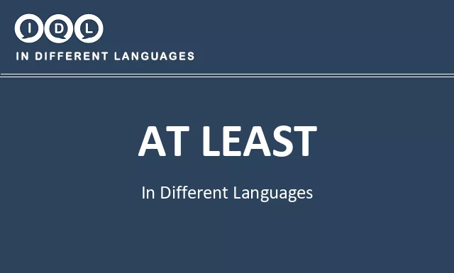 At least in Different Languages - Image