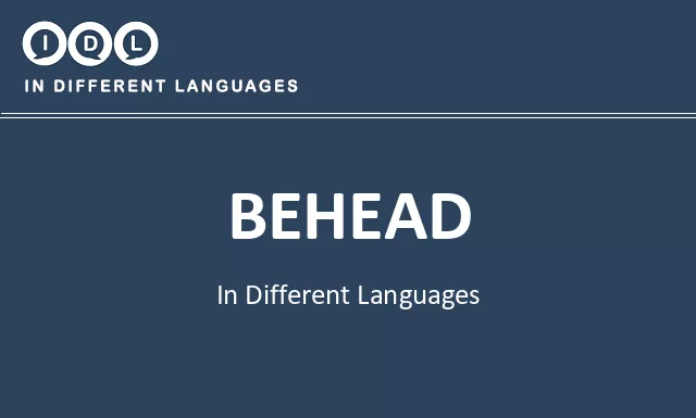Behead in Different Languages - Image