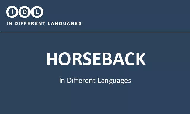 Horseback in Different Languages - Image