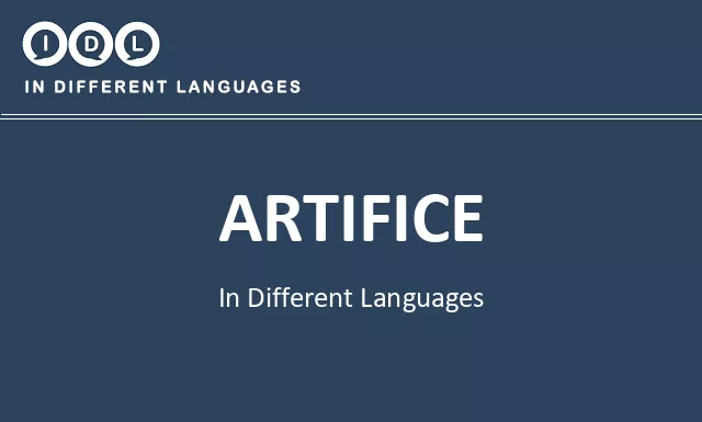 Artifice in Different Languages - Image