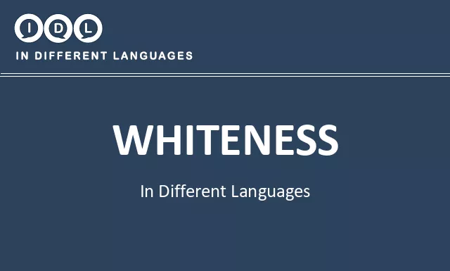 Whiteness in Different Languages - Image