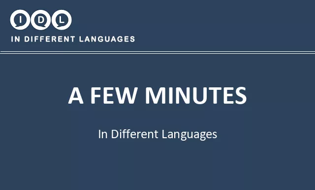 A few minutes in Different Languages - Image