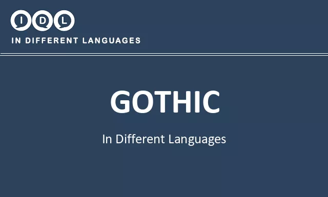 Gothic in Different Languages - Image