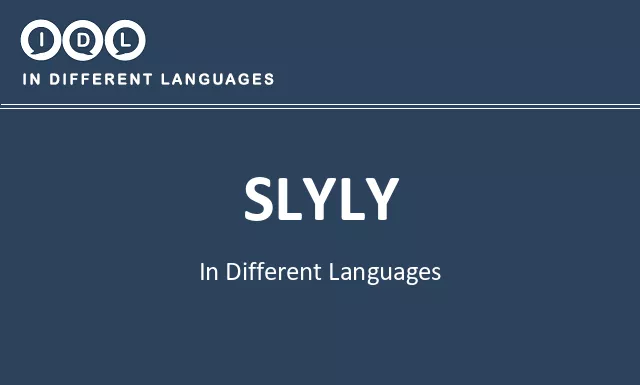 Slyly in Different Languages - Image