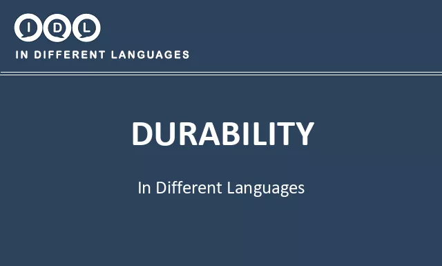 Durability in Different Languages - Image