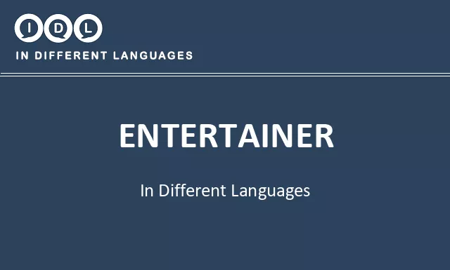 Entertainer in Different Languages - Image