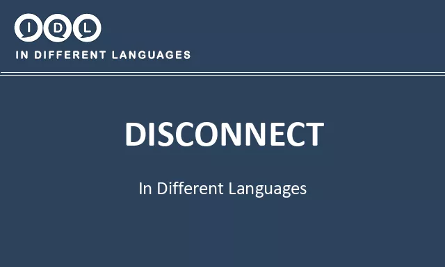 Disconnect in Different Languages - Image