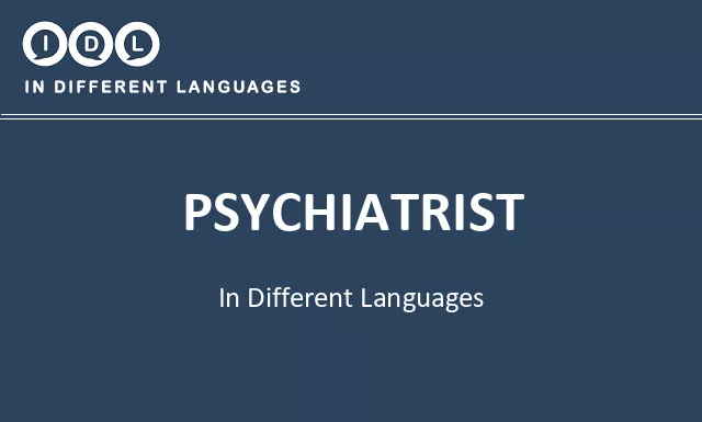 Psychiatrist in Different Languages - Image