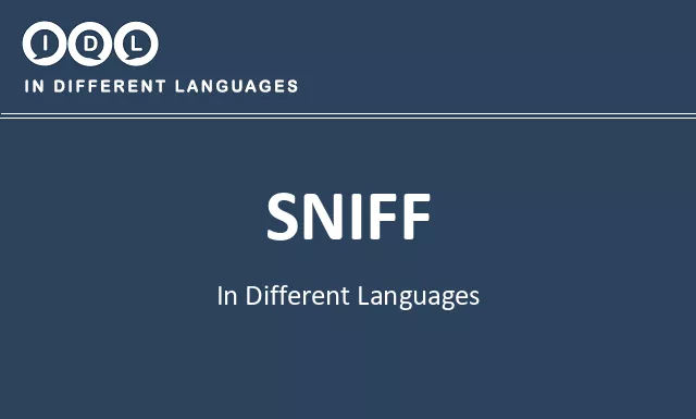 Sniff in Different Languages - Image
