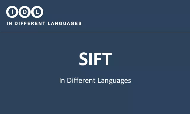 Sift in Different Languages - Image