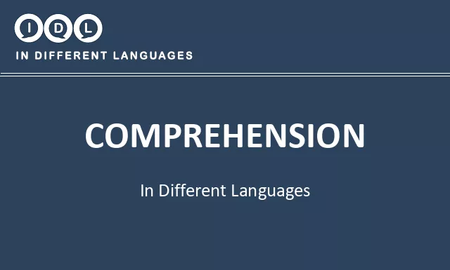 Comprehension in Different Languages - Image
