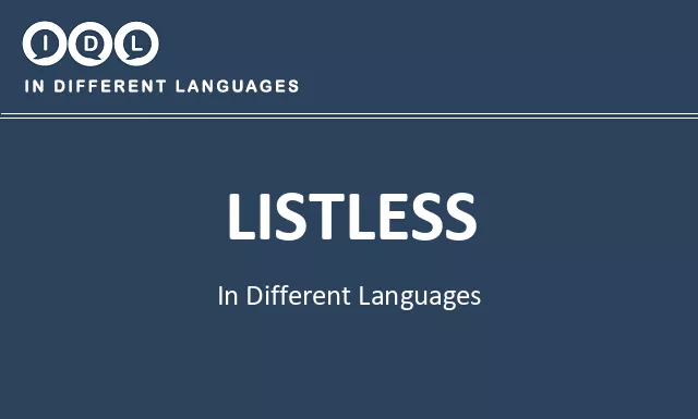 Listless in Different Languages - Image