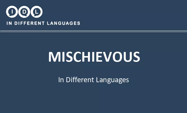 Mischievous in Different Languages - Image