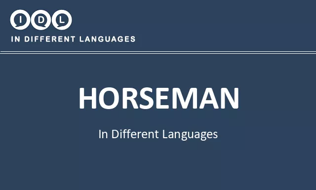 Horseman in Different Languages - Image