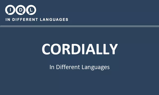 Cordially in Different Languages - Image