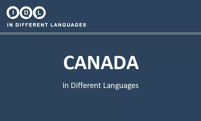 Canada in Different Languages - Image